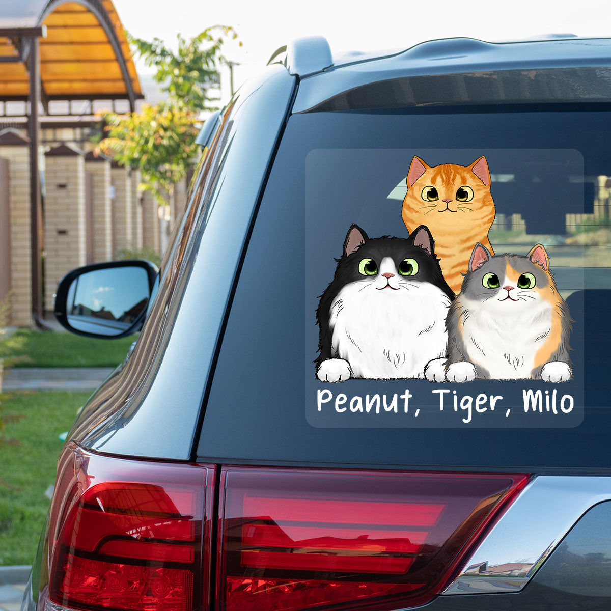 Fluffy Cats Personalized Decal, Gift For Cat Lovers