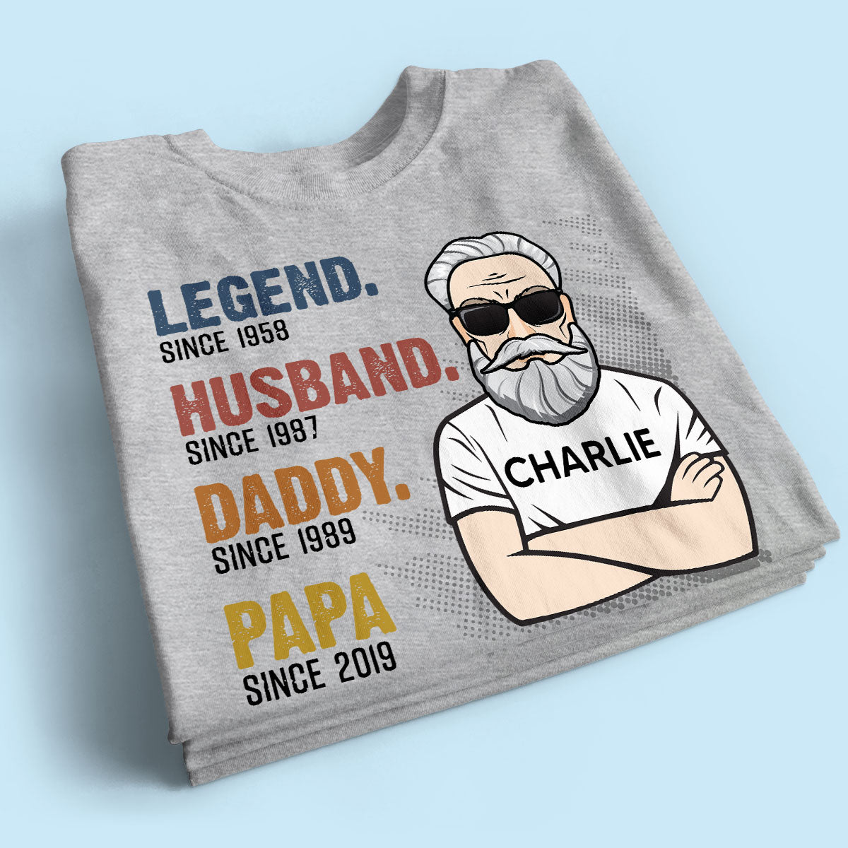 The Legend Grandpa Old Man Personalized Shirt
