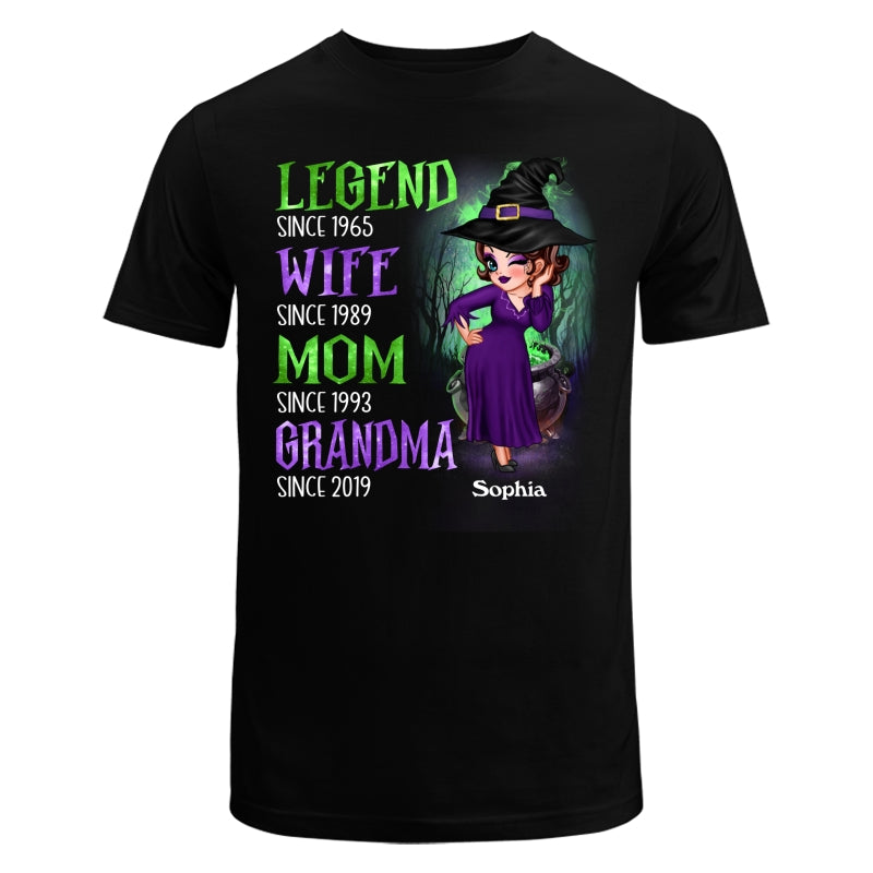 Halloween Green And Purple Legend Sassy Grandma Personalized Shirt