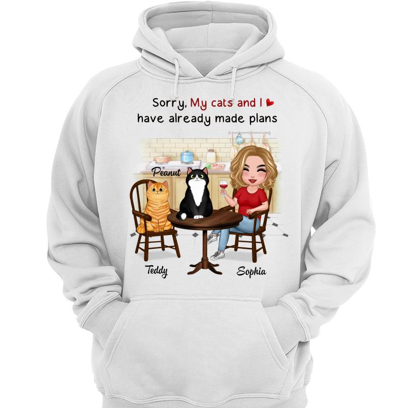 My Cats And I Have Made Plans Personalized Cat Mom Shirt