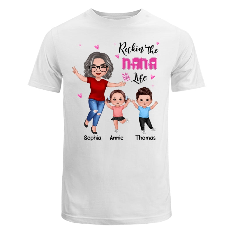 Rockin‘ Grandma Life Happy Doll Personalized Shirt