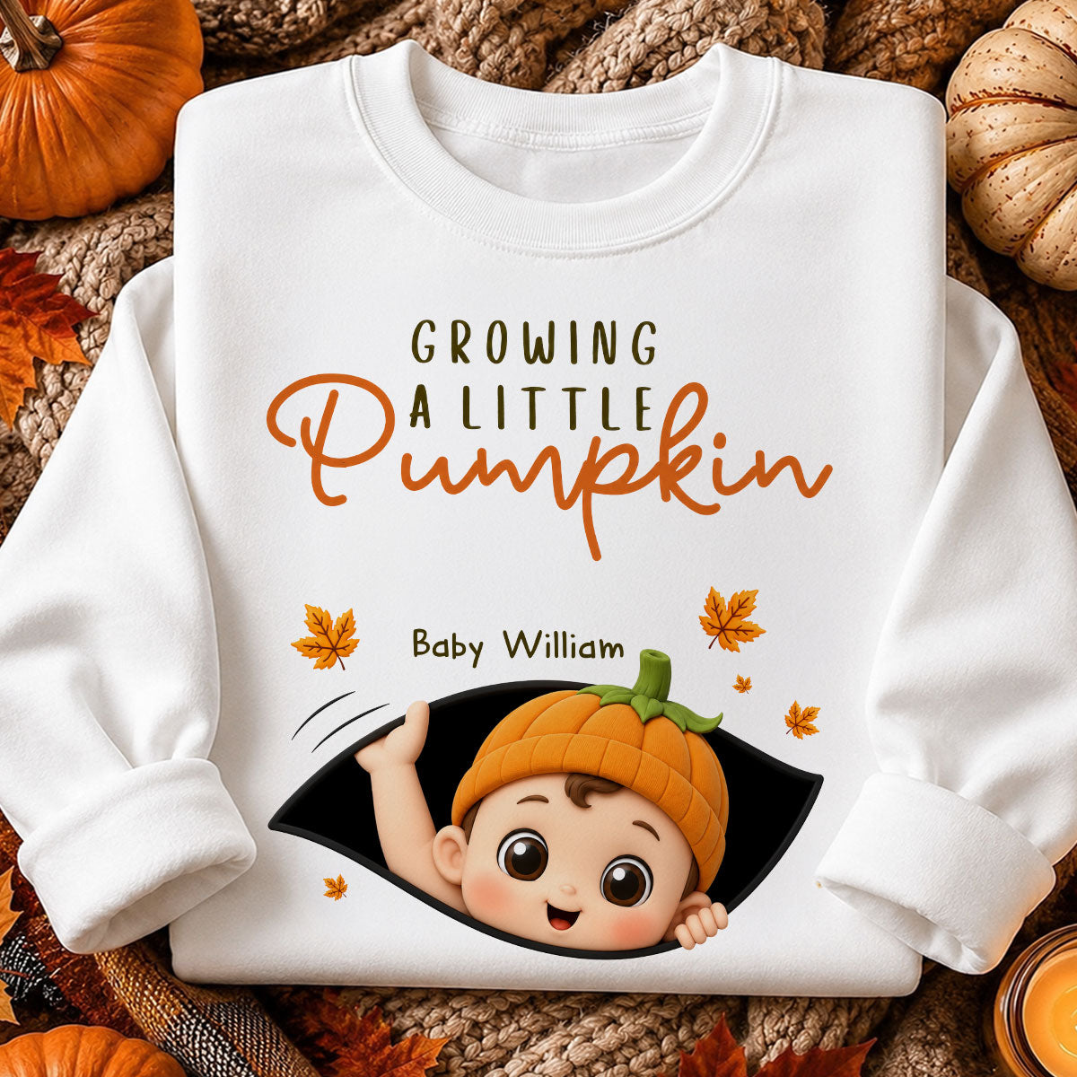 Trending Baby Pumpkin - Personalized Shirt - Fall Season Gift For Wife, Daughter - Pregnancy Announcement