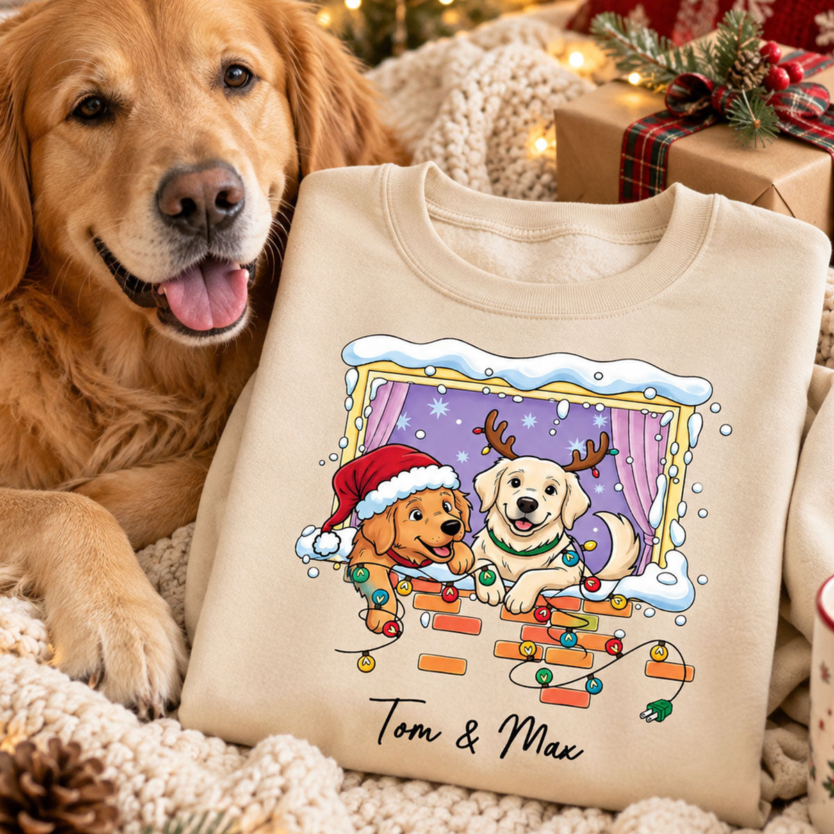 Trending Cute Christmas Cat Dog - Personalized Shirt - Christmas Gift For Cat Lover, Dog Lover