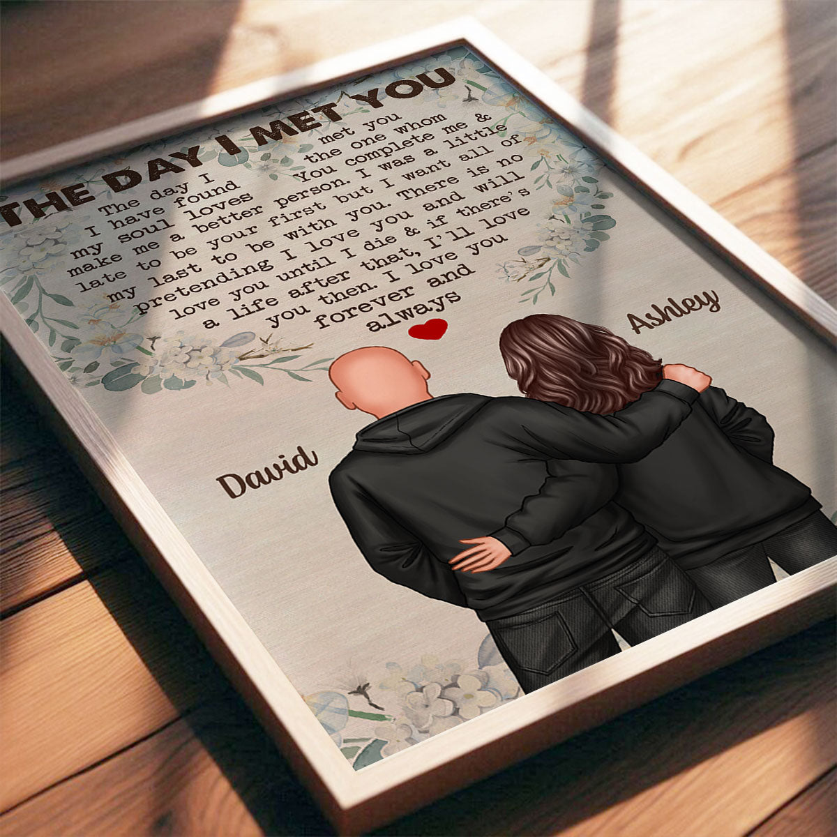 We're A Team Couple Back View Personalized Poster, Valentine's Day, Anniversary Gift For Him, For Her
