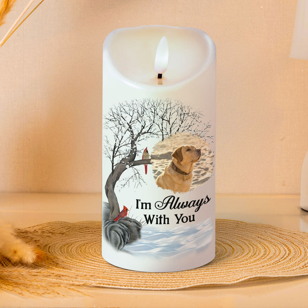 Upload Photo A Companion Is Gone But The Memory Lives On Personalized Flameless LED Candle, Christmas Gift, Sympathy Gift For Pet Lovers