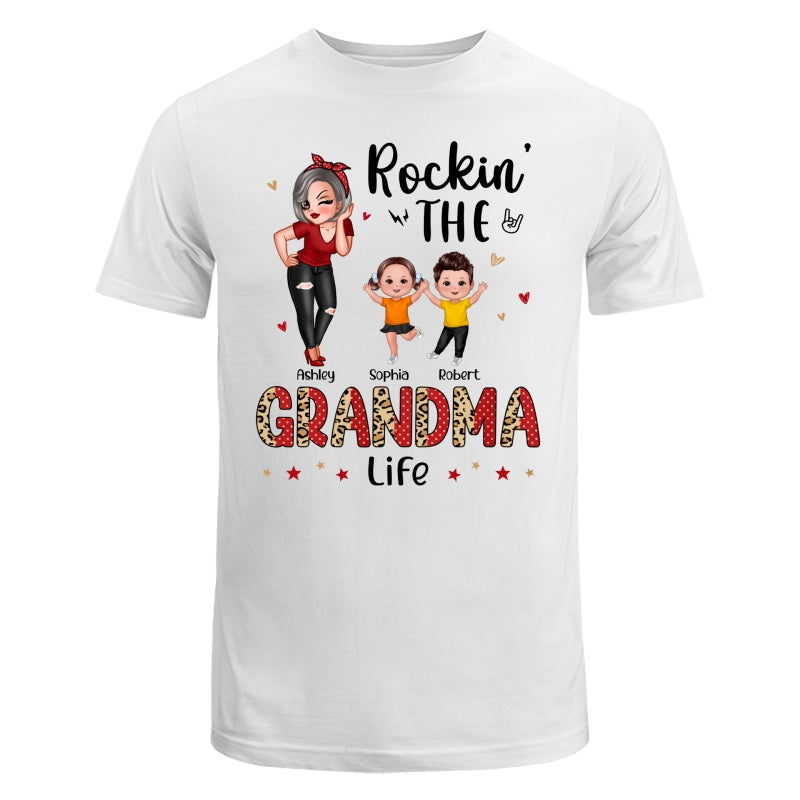 Leopard Polka Dot Grandma Grandkids Personalized Shirt