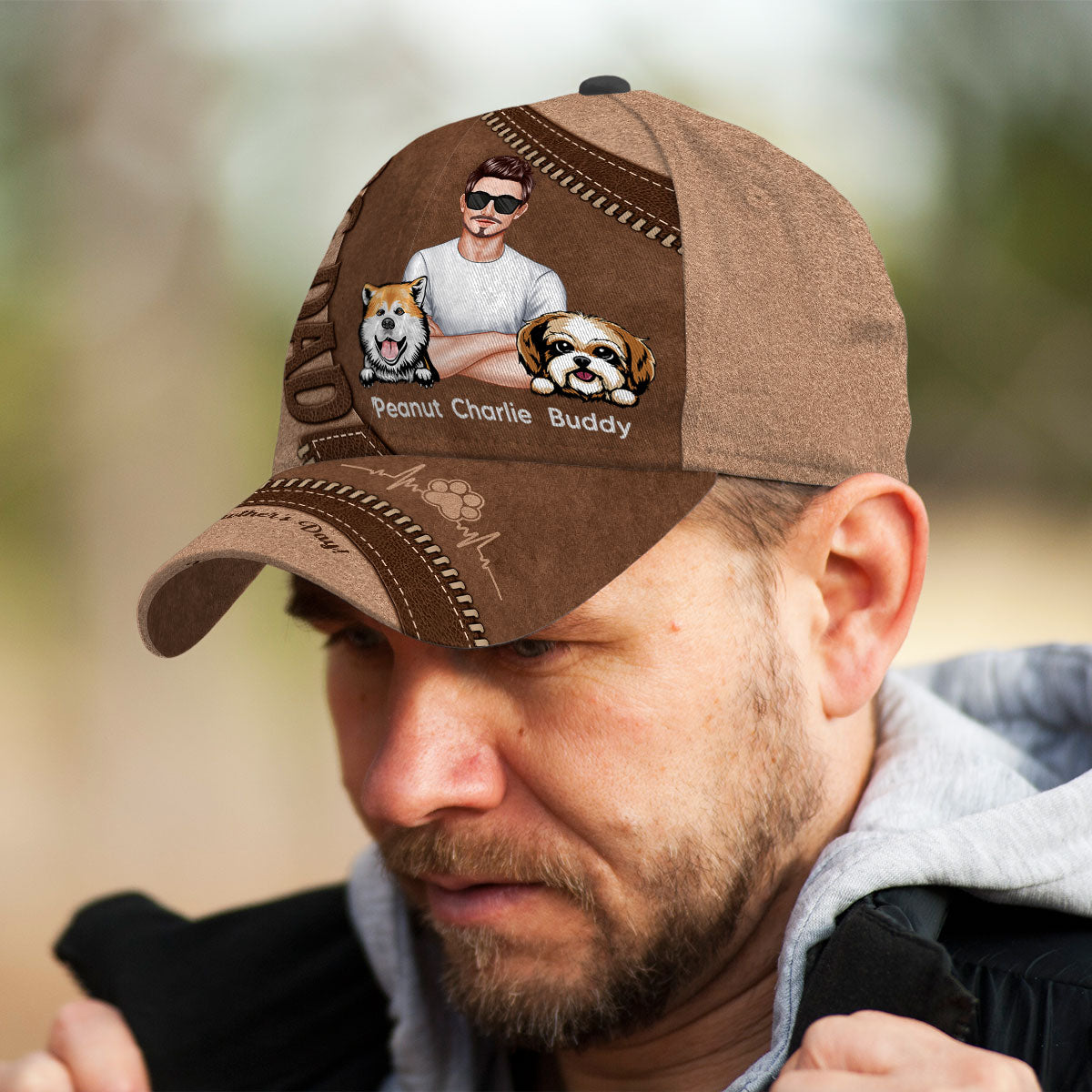 Dog Dad Happy Father's Day Personalized Classic Cap