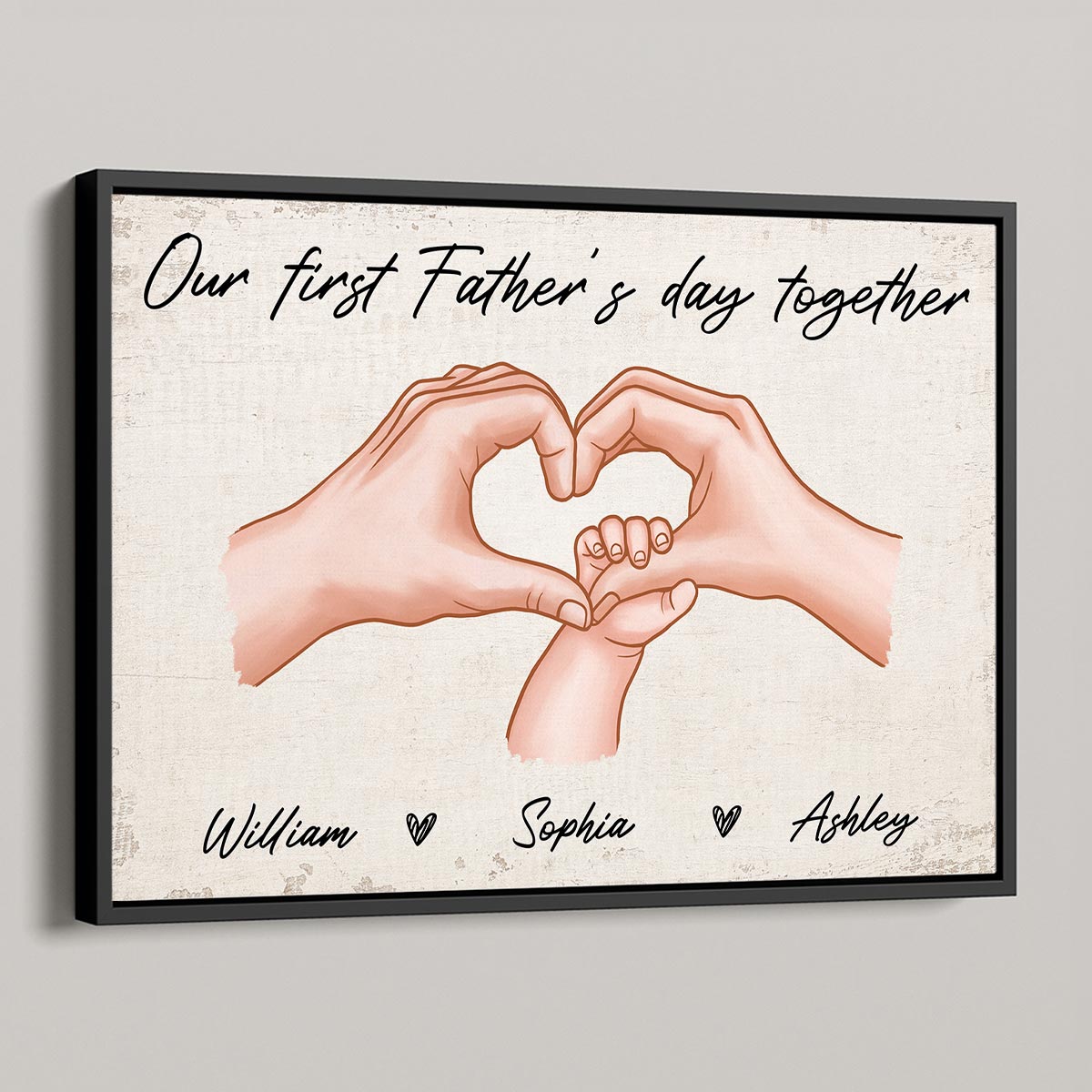 Our First Father‘s Day Together Personalized Poster, Father’s Day Gift For Dad