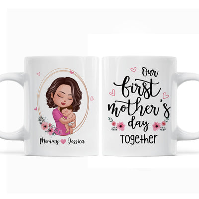 Doll Mom Holding Baby Our First Mother‘s Day Together Personalized Mug