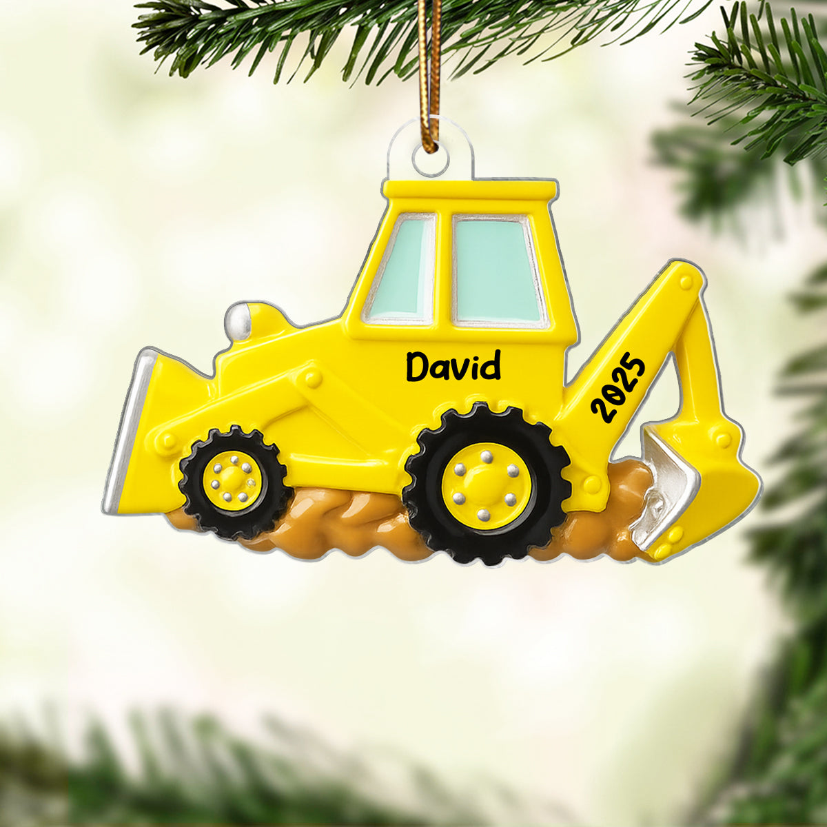 Christmas Truck for Kids Boys Girls, Personalized 3D Effect Acrylic Ornament, Gift for Son, Daughter, Grandson, Granddaughter