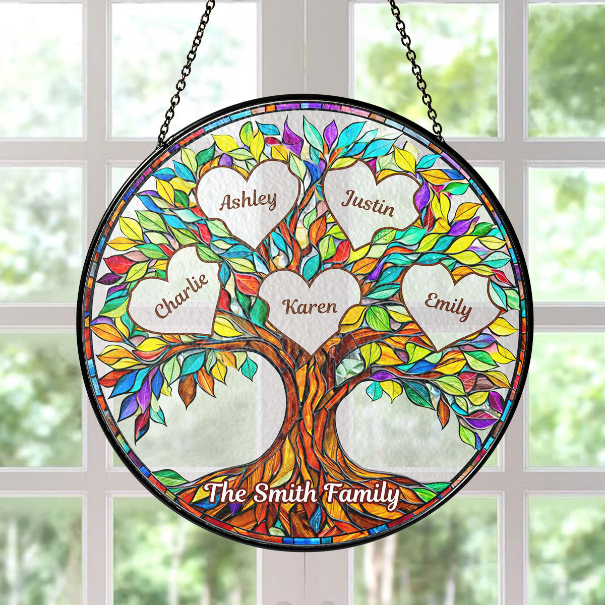 Family Unbreakable Bond Tree of Life - Personalized Suncatcher - Mother's Day Gift for Mom, Wife