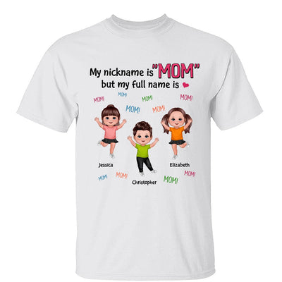 My Full Name Is Mom Mom Mom Dancing Doll Kids Personalized Shirt