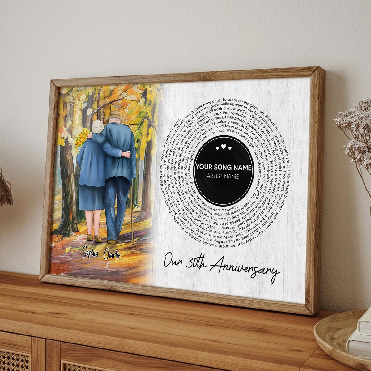 I Want To Grow Old With You Song Lyrics Art Personalized Poster, Anniversary  Gift For Him, For Her