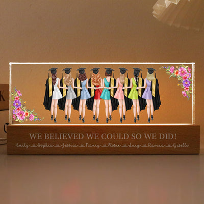 Graduation Gift For Best Friends Personalized Acrylic LED Night Light