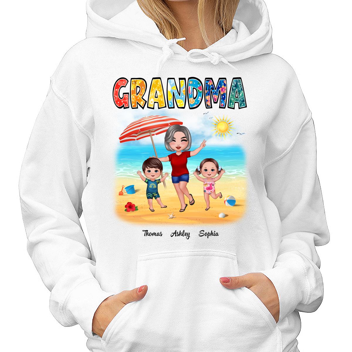 Summer Pattern Grandma Mom Happy Doll Woman And Kids Personalized Shirt
