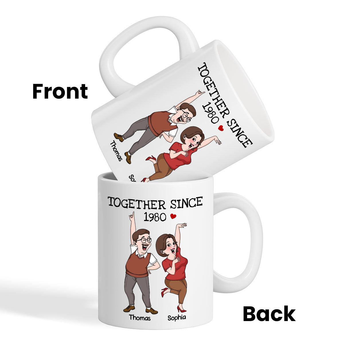 Funny Couple Together Since Personalized Mug,  Anniversary Gift For Him, For Her