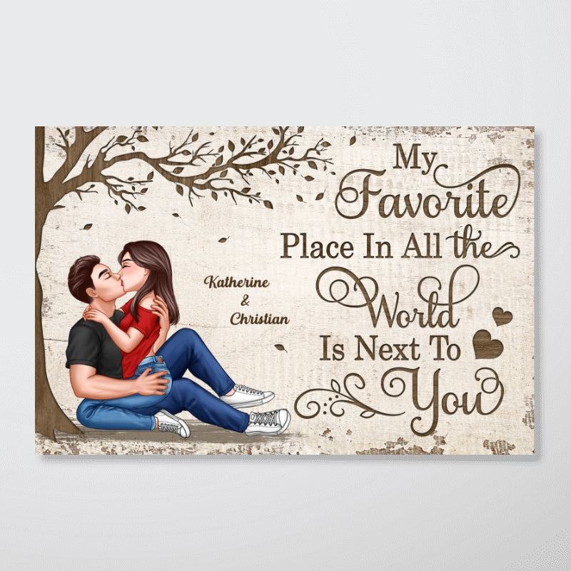 Favorite Place In All The World Sexy Couple Back View Personalized Poster