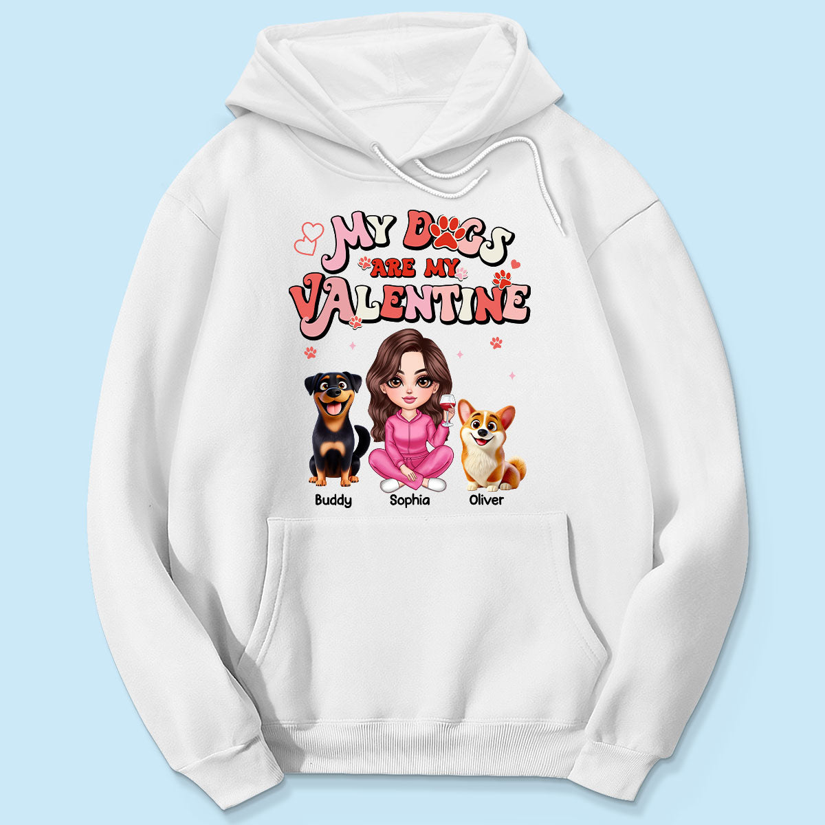 Personalized  Shirt For Dog Mom, My Dogs Are My Valentine