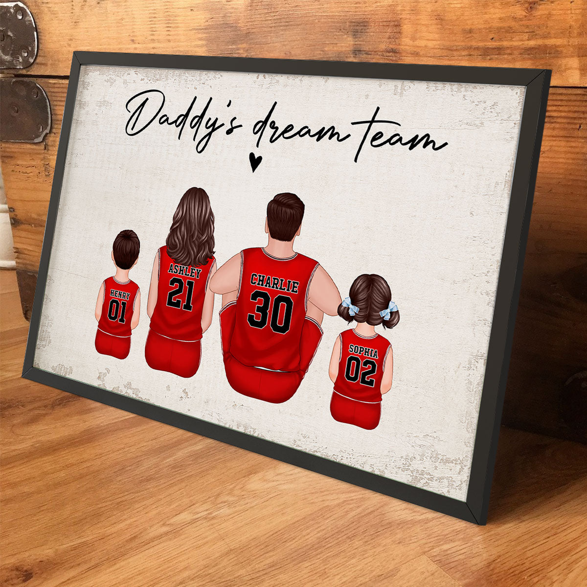 Basketball Team - Personalized Poster - Gift For Dad, Gift For Husband, Gift For Grandpa
