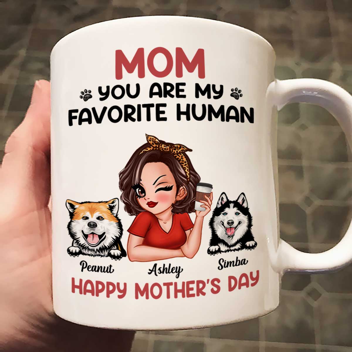 Mom You Are My Favorite Human Personalized Mug