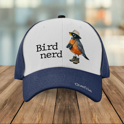 Bird Nerd Funny Bird Watcher Twitcher Gift for Bird Lover Personalized Classic Cap