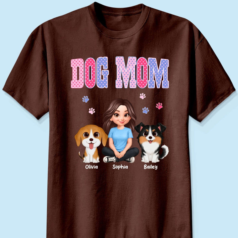 Trending Polka Dot Pattern Spring Summer Vibe Dog Mom - Personalized Shirt - Mother's Day Gift For Dog Mom