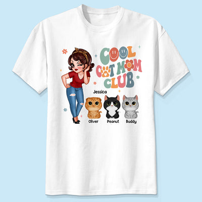 Cool Cat Mom Club Personalized Shirt