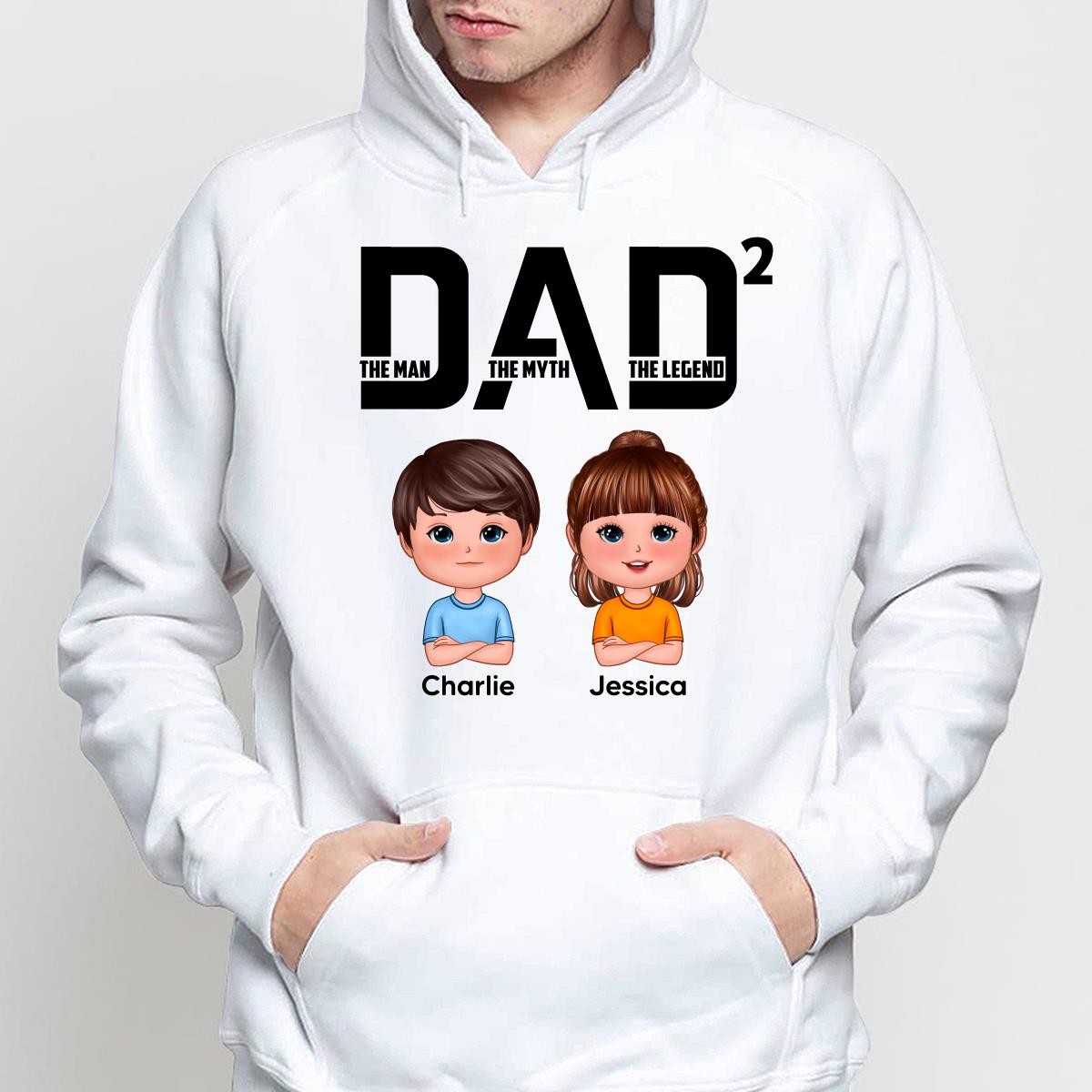 DAD The Man The Myth The Legend Number Doll Kids Personalized Shirt