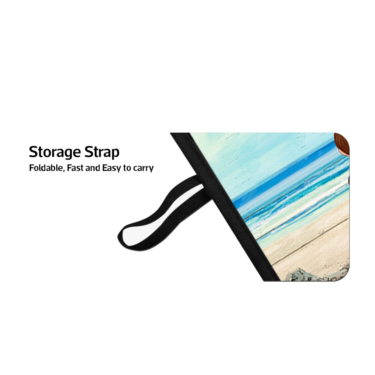 Family Sitting Retro Vintage Beach Landscape Personalized Car Sun Shade