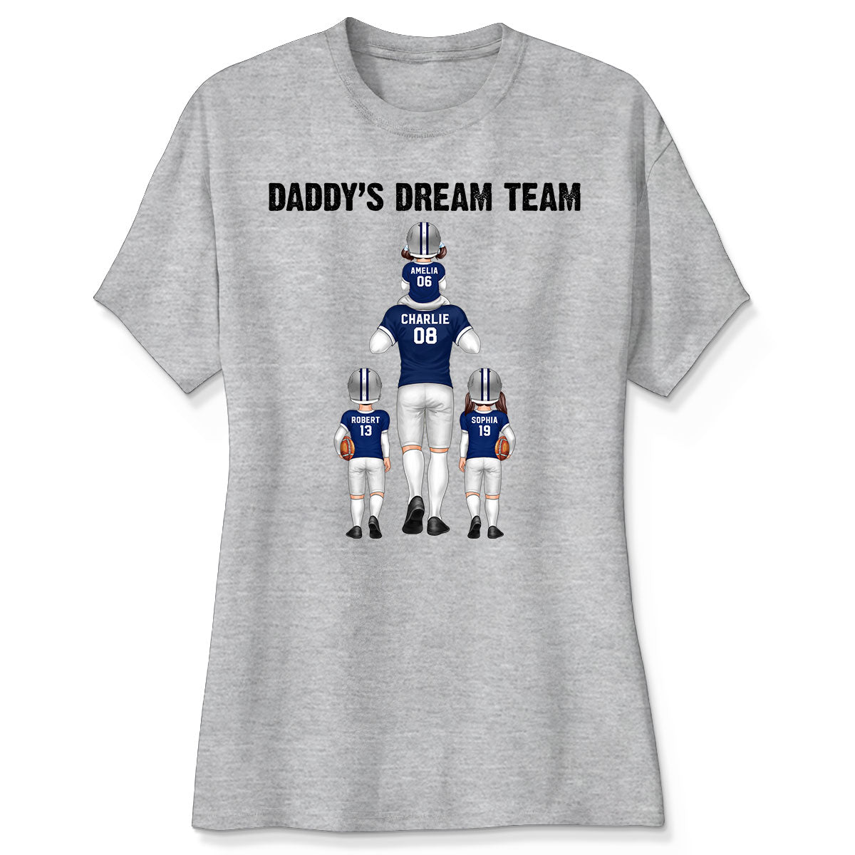 American Football Fan Dad Dream Team Personalized Shirt