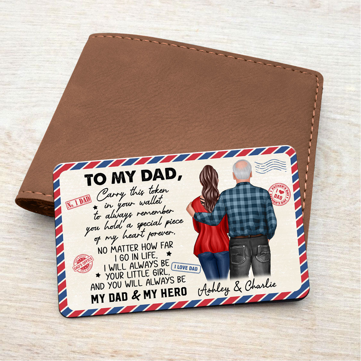 Carry This Token In Your Wallet Envelope Personalized Metal Wallet Card