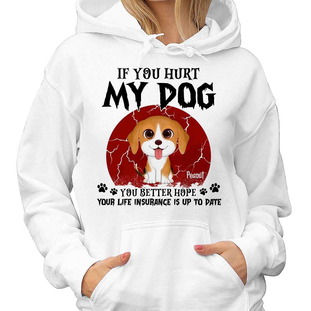Halloween If You Hurt My Watercolor Cute Dogs Personalized Shirt