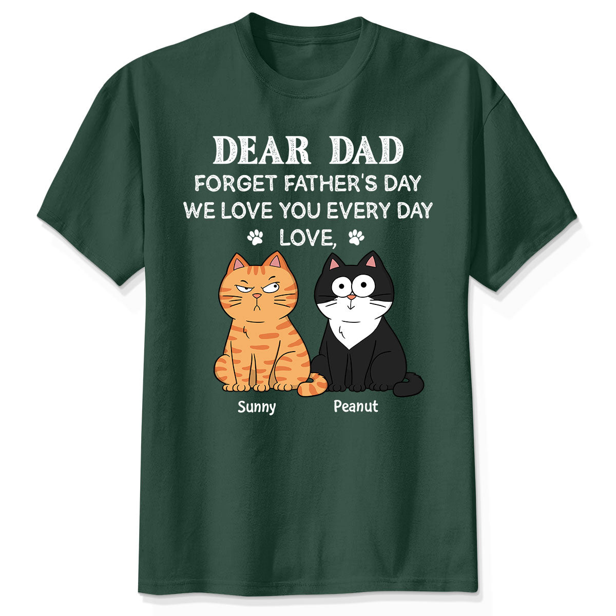 Forget Father's Day We Love You Every Day Gift For Cat Lover Personalized Shirt