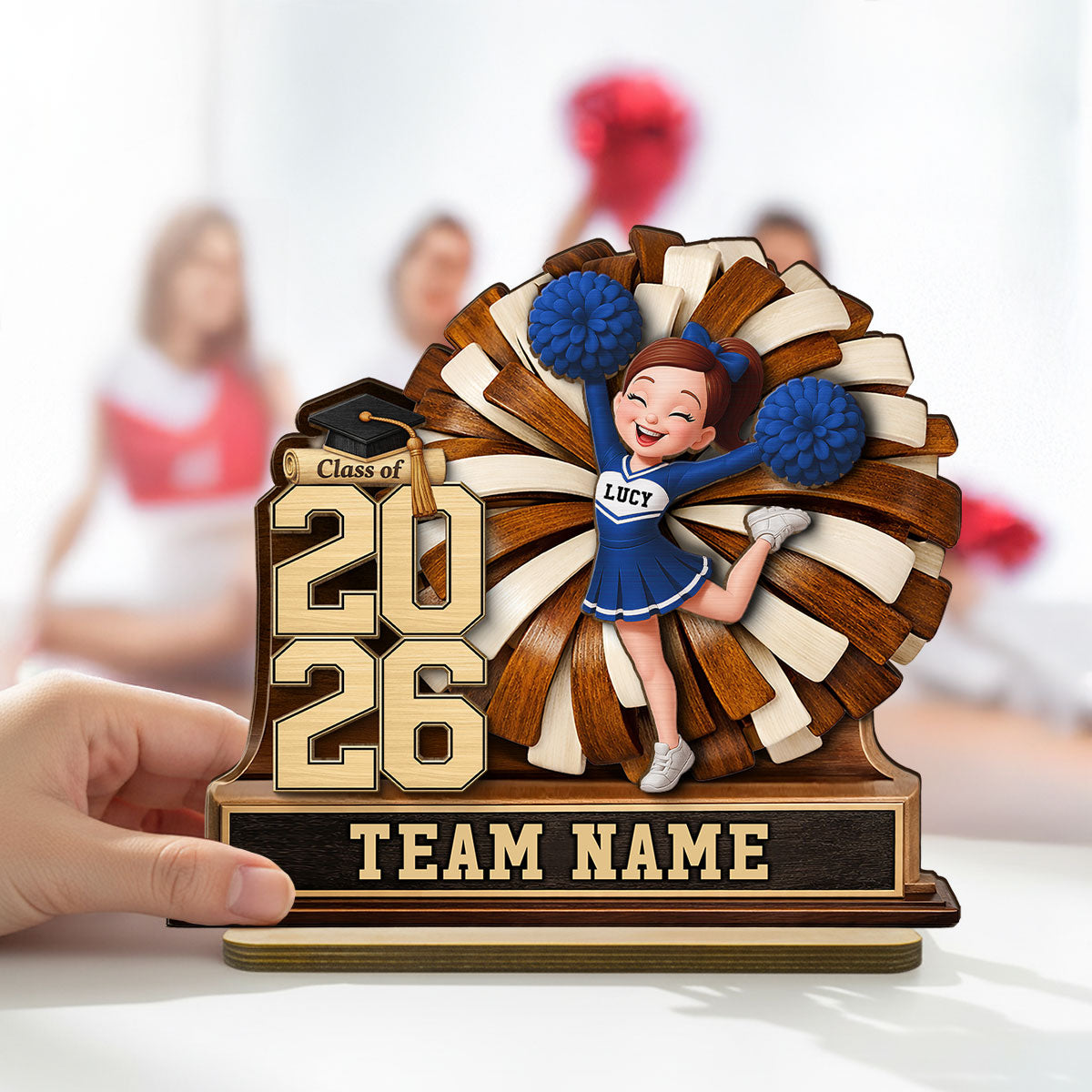 Basketball Senior Keepsake - Personalized 2-Layered Wooden Plaque - Graduation Gift For Son, Daughter
