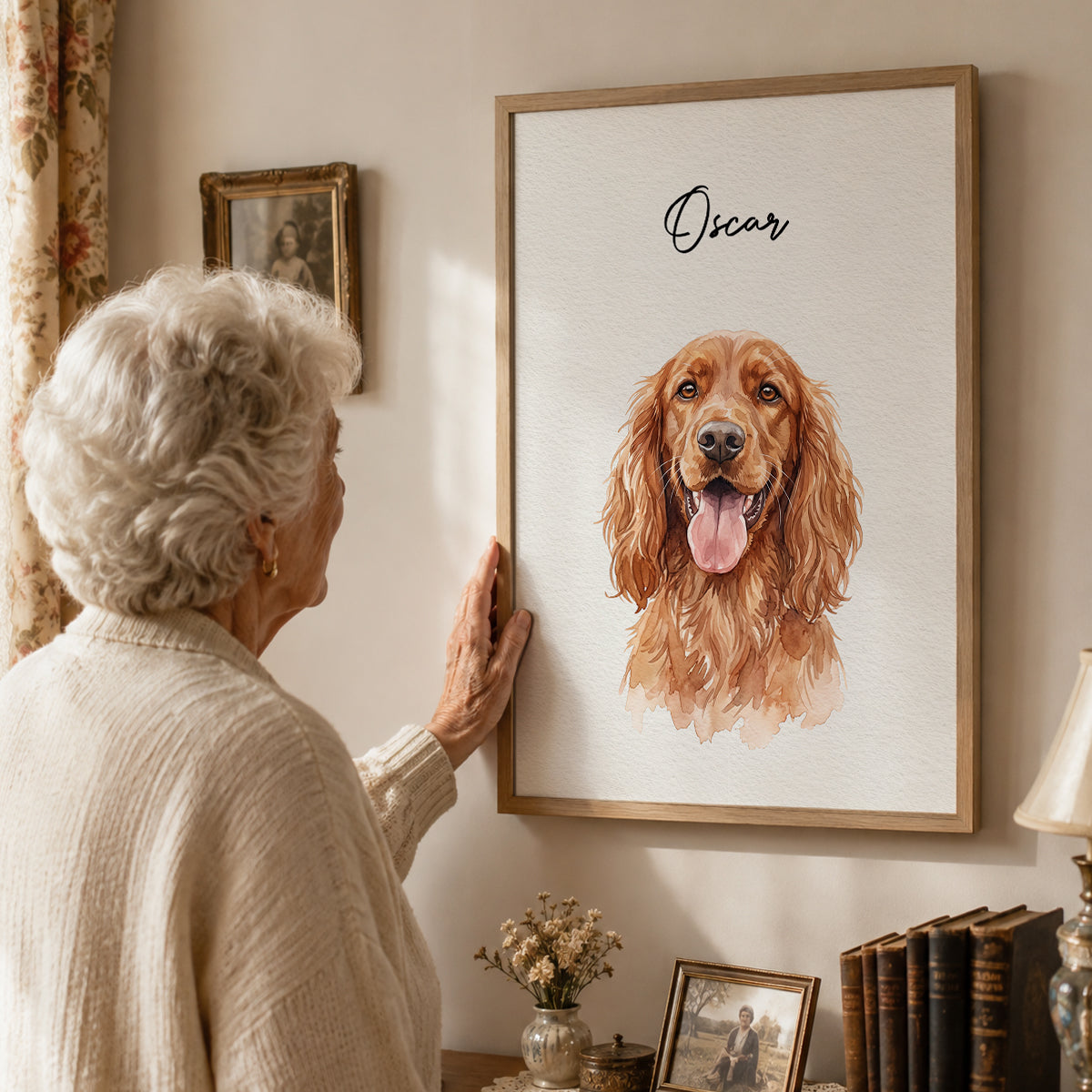 Custom Watercolor Portrait Using Pet Photo - Personalized Poster - Heartfelt Dog Cat Memorial Art