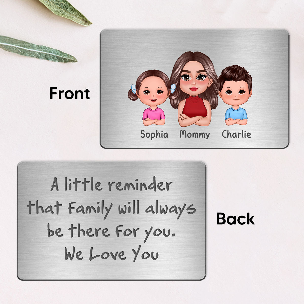 A Little Reminder From Family Gift For Dad Wallet Keepsake Personalized Metal Wallet Card