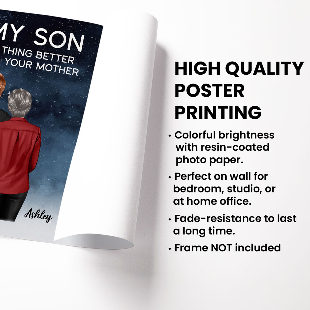 Watching You Be A Dad From Mom Dad To Son Starry Night Personalized Poster, Gift For Son