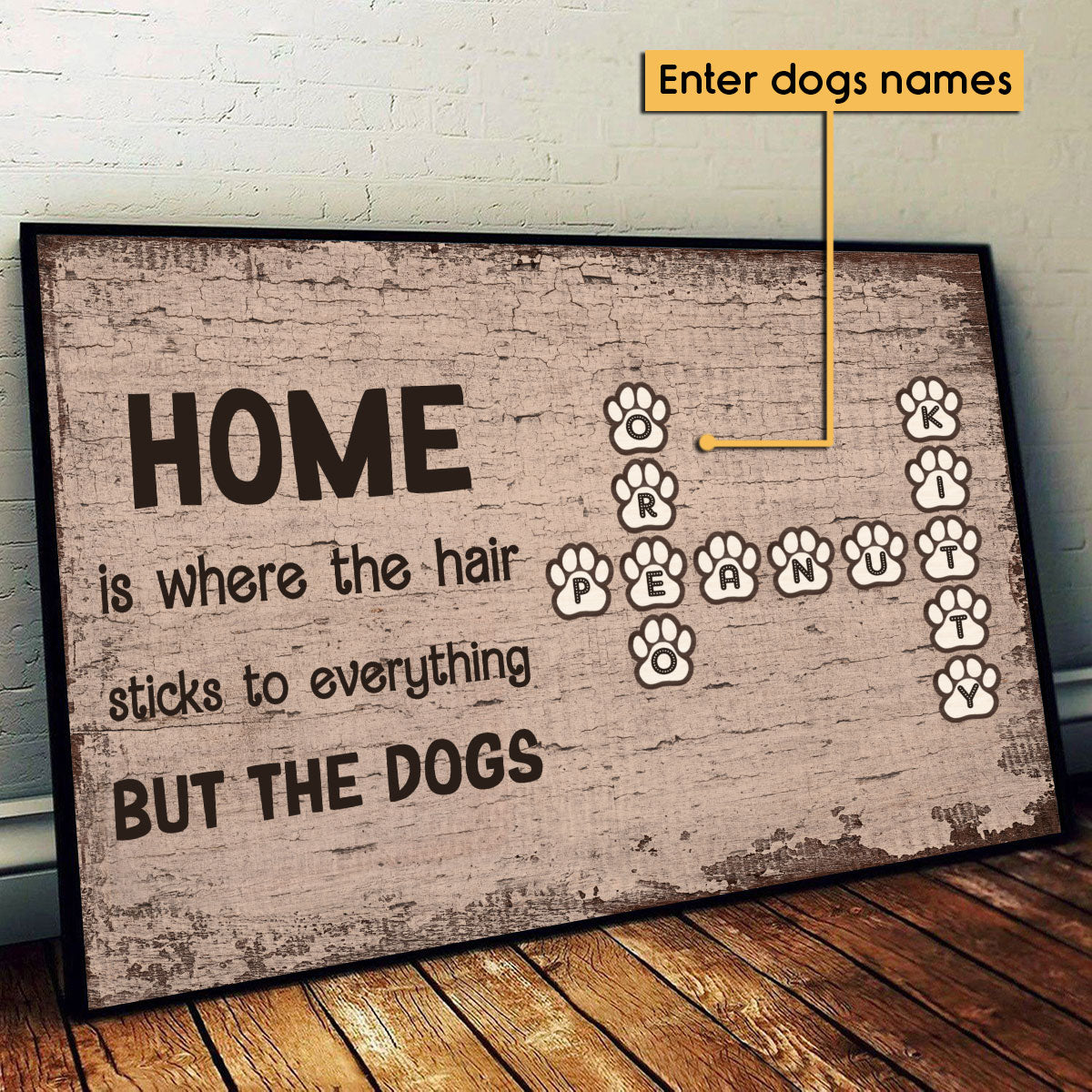 Home Is Where The Air Sticks To Everything But The Dog Crossword Puzle Personalized Poster
