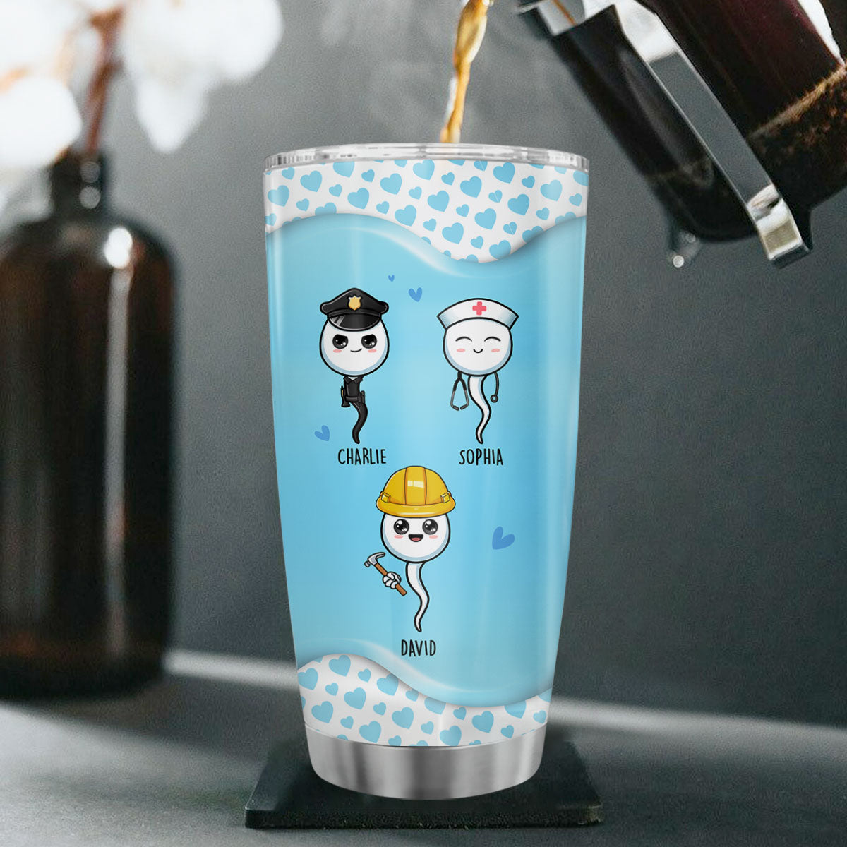 Thanks For Not Swallowing Us Happy Mother's Day Personalized Tumbler