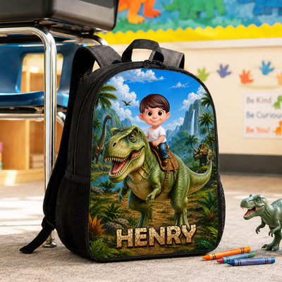 Trending Dinosaur Adventure for Boys Girls - Personalized Backpack - Back to School Backpack for Kids