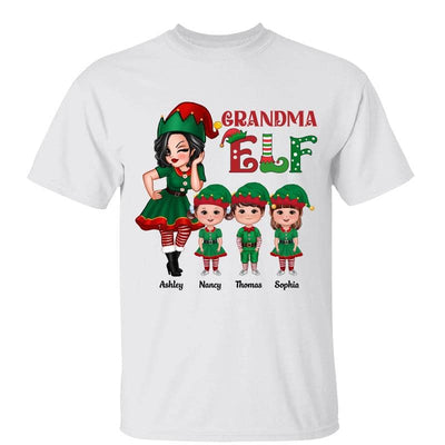 Grandma ELF Doll Kids Christmas Personalized Shirt