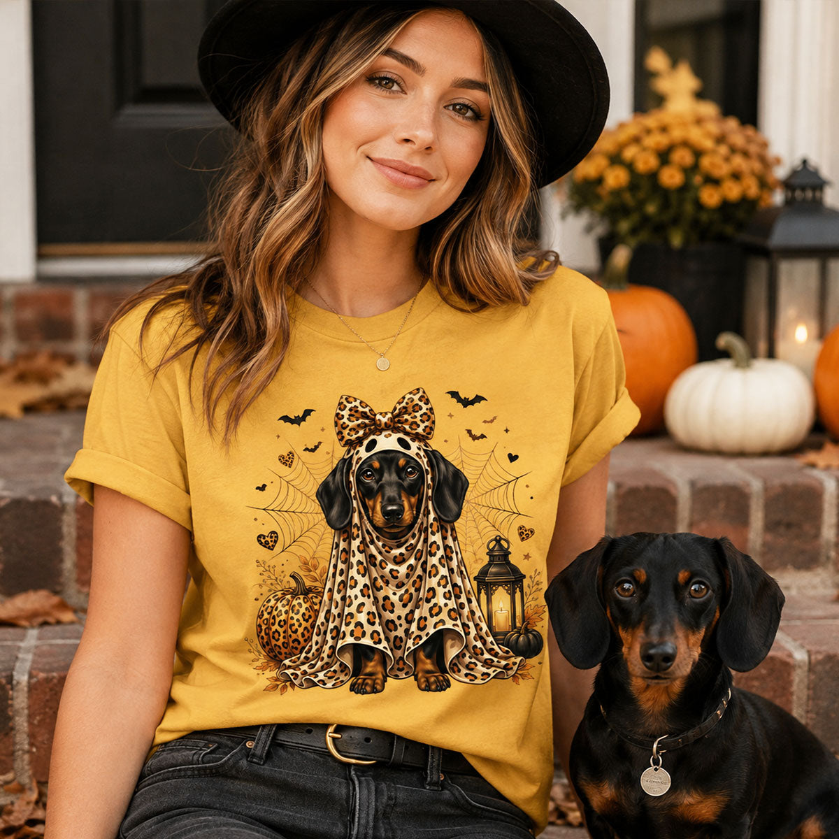 Custom Dog Cat Pet Ghost from Photo - Personalized Shirt - Trendy Halloween Tee for Dog Mom, Cat Mom