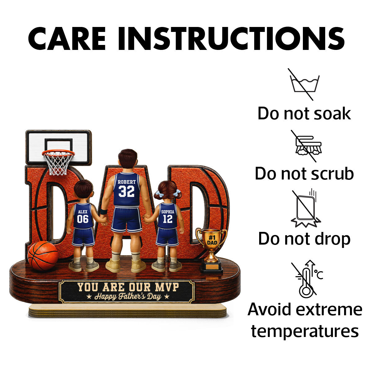 [UP TO 38% OFF] Basketball Dad Legend You Are Our MVP - Personalized 2-Layered Wooden Plaque - Unique Trending 2026 Father's Day Gift For Dad, Husband, Basketball Fans