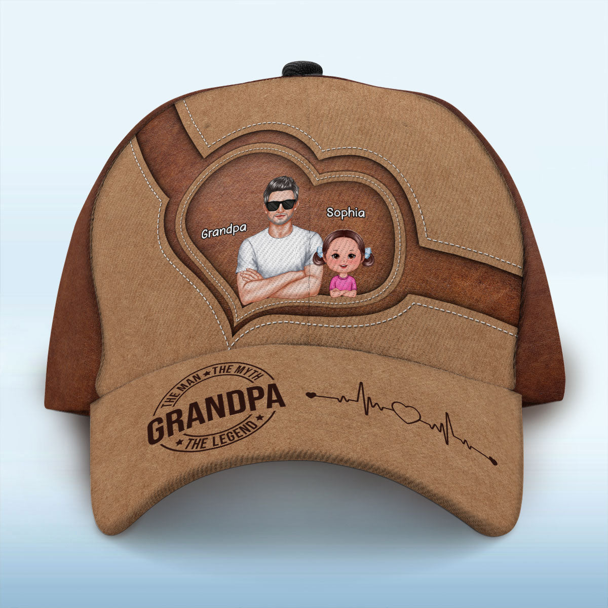 The Legend Grandpa Personalized Classic Cap, Gift For Grandpa, Gift For Him