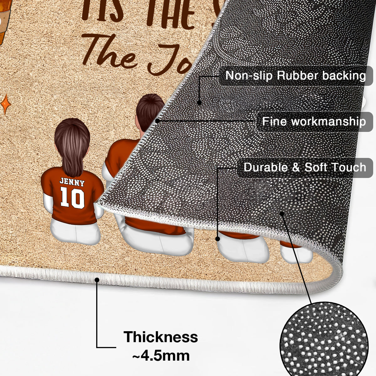 This House Runs On Pumpkin Spice And Touchdowns Football Family Decor Personalized Doormat