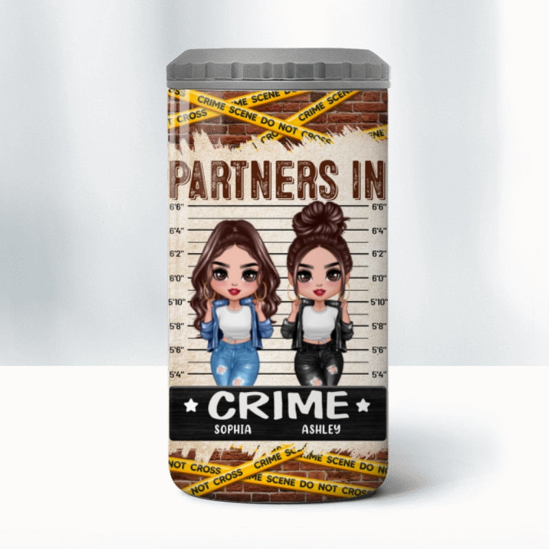 Partners In Crime Cool Doll Besties Personalized 4 In 1 Can Cooler