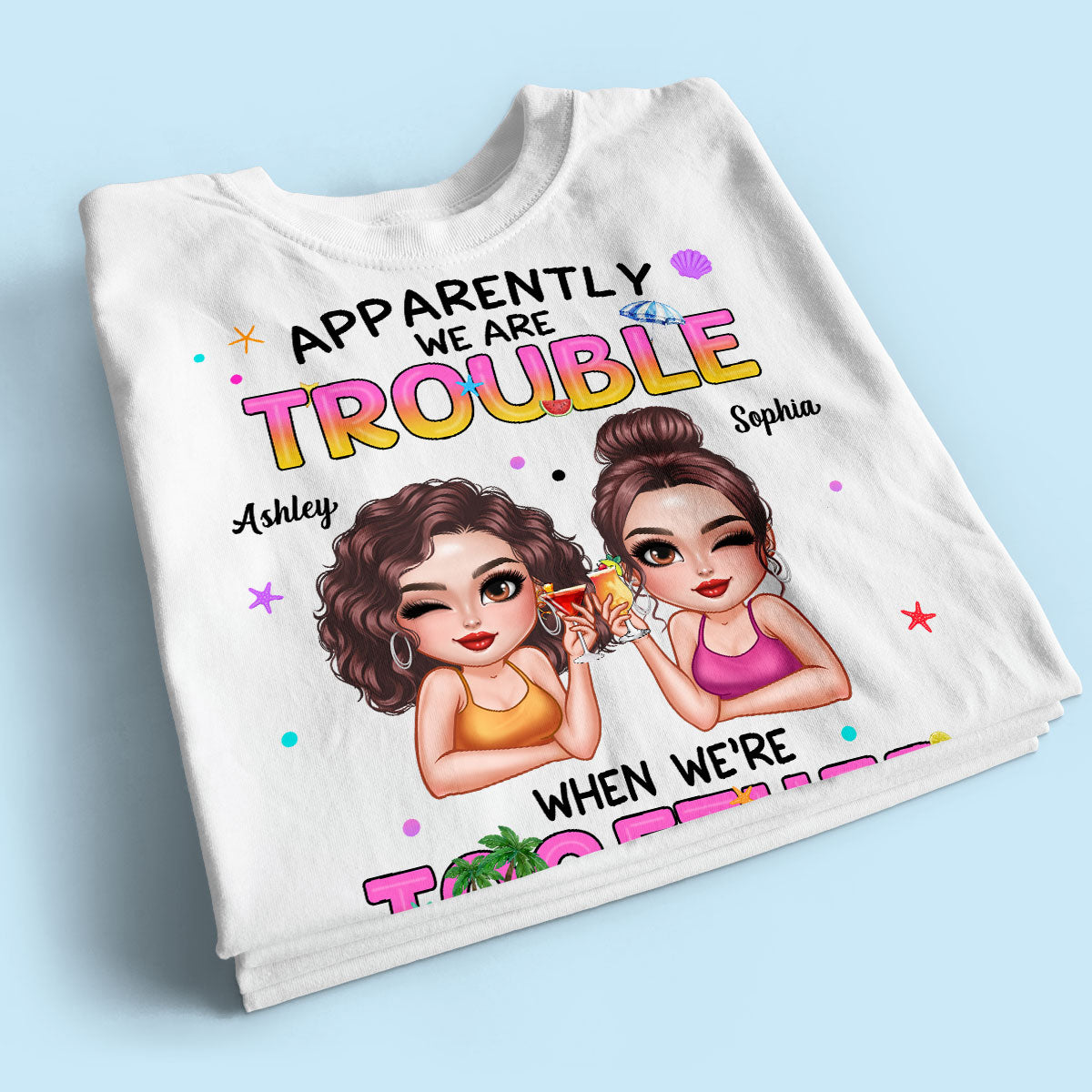 Summer Besties Sassy Women Personalized Shirt
