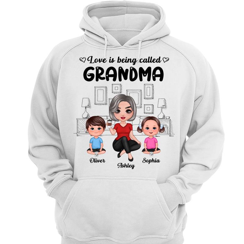 Outline Background In House Best Grandma Ever Personalized Shirt