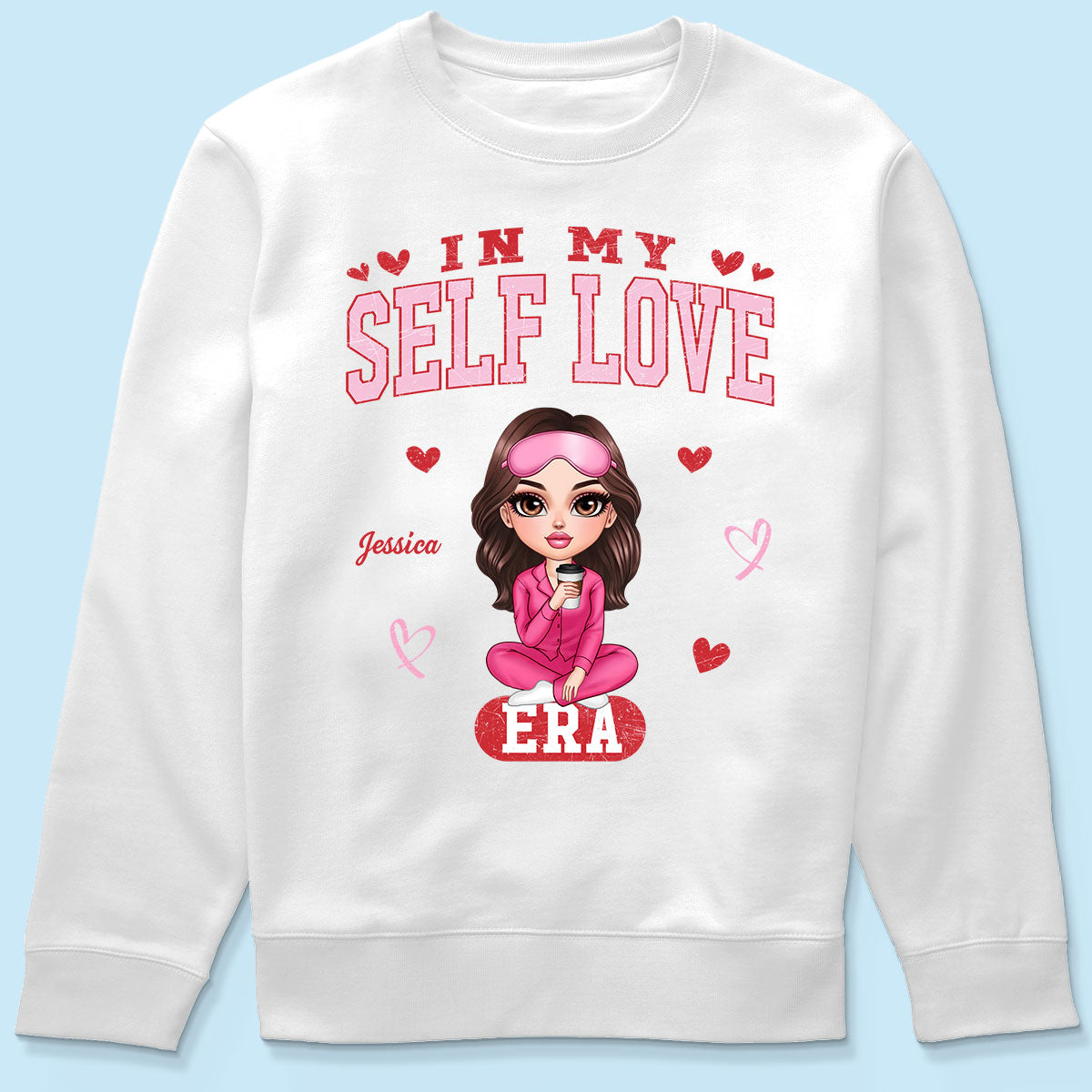 In My Self Love Era Valentine's Personalized Sweater, Personalized  Anti- Sweater