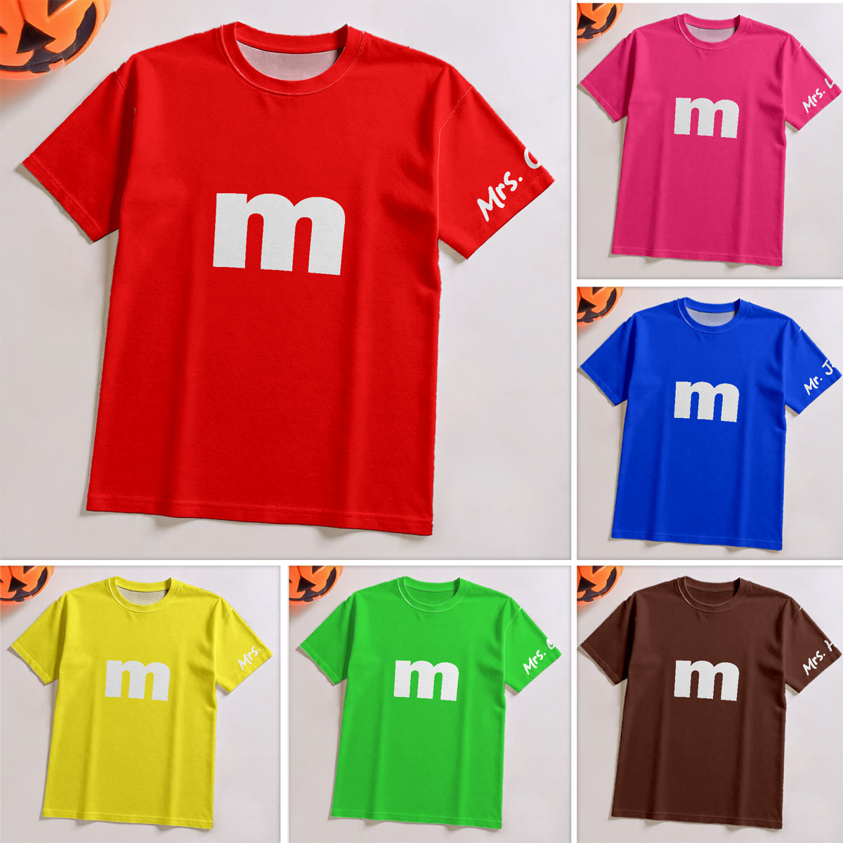 Halloween Colorful Colors Cute Personalized Shirt, Group Matching Shirt For Teachers, Besties